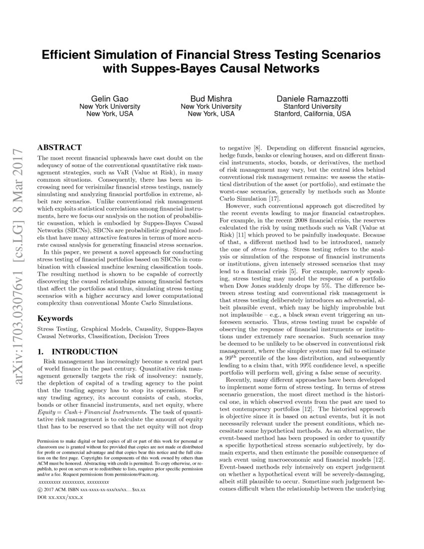 Efficient Simulation of Financial Stress Testing Scenarios with Suppes