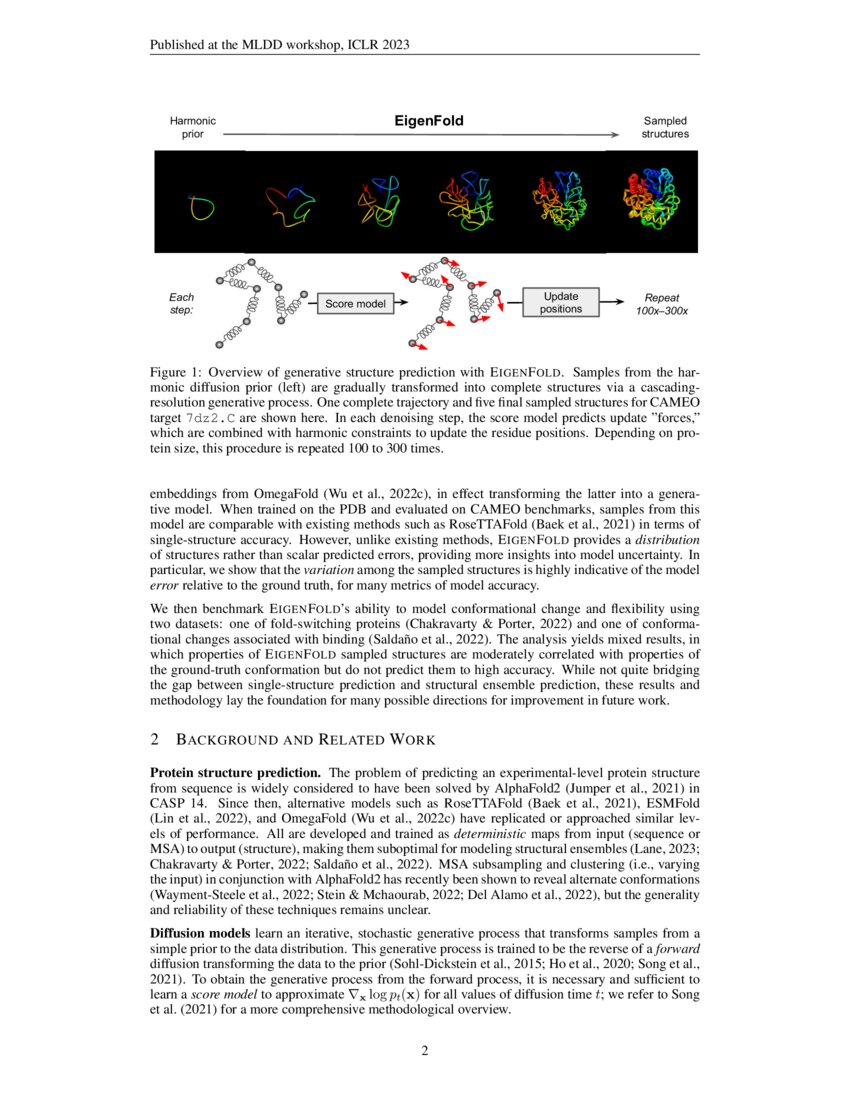 EigenFold Generative Protein Structure Prediction with Diffusion