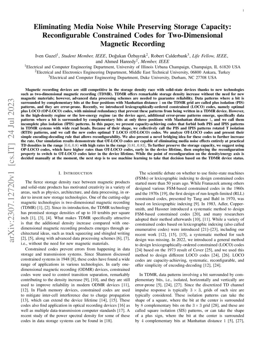 Eliminating Media Noise While Preserving Storage Capacity