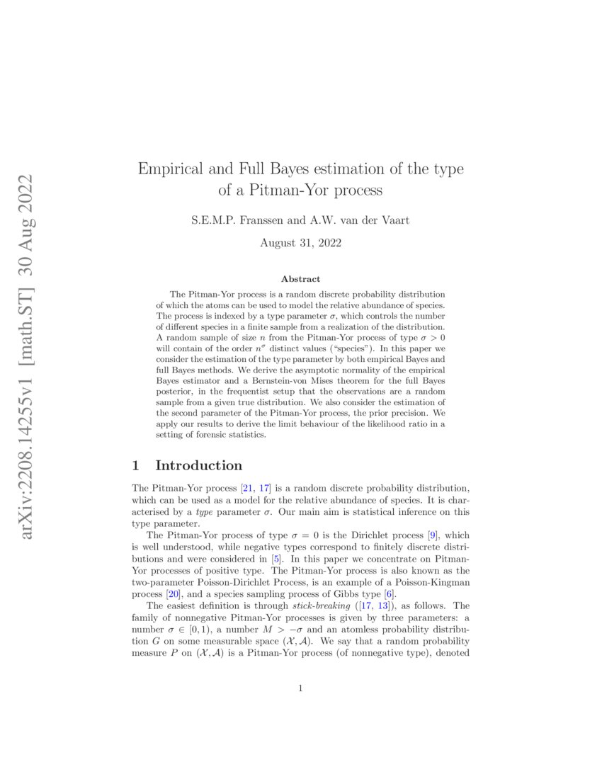 Empirical and Full Bayes estimation of the type of a PitmanYor process