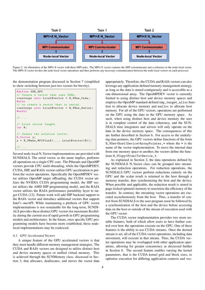 Enabling GPU Accelerated Computing in the SUNDIALS Time Integration