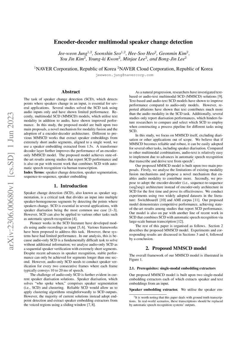 Encoder-decoder multimodal speaker change detection | DeepAI