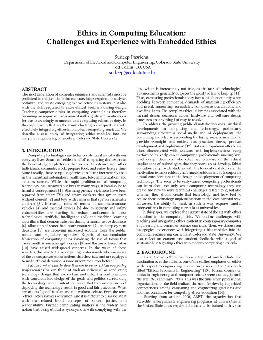 ethics-in-computing-education-challenges-and-experience-with-embedded