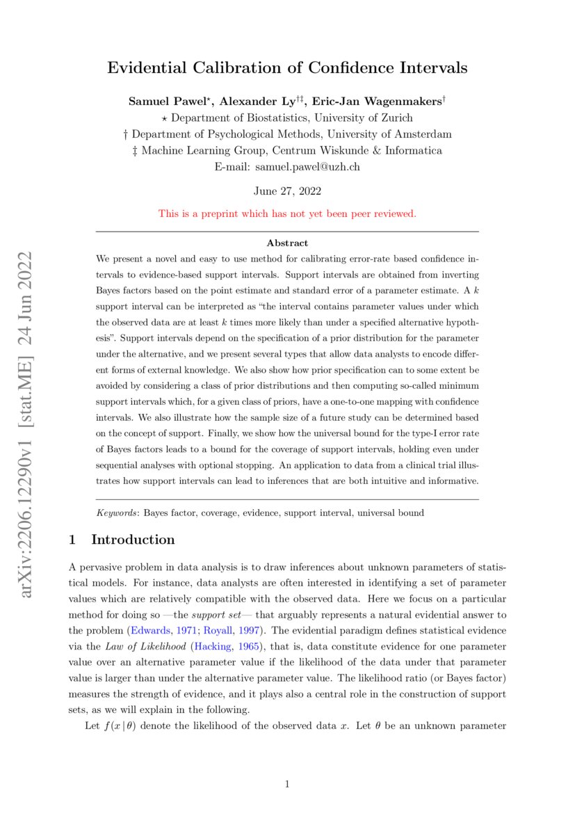 Evidential Calibration of Confidence Intervals DeepAI
