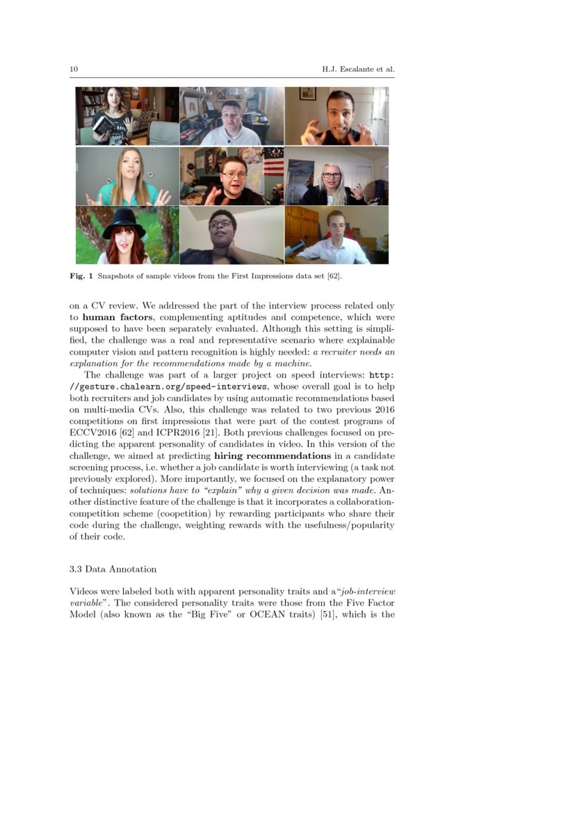 Explaining First Impressions Modeling, Recognizing, and Explaining