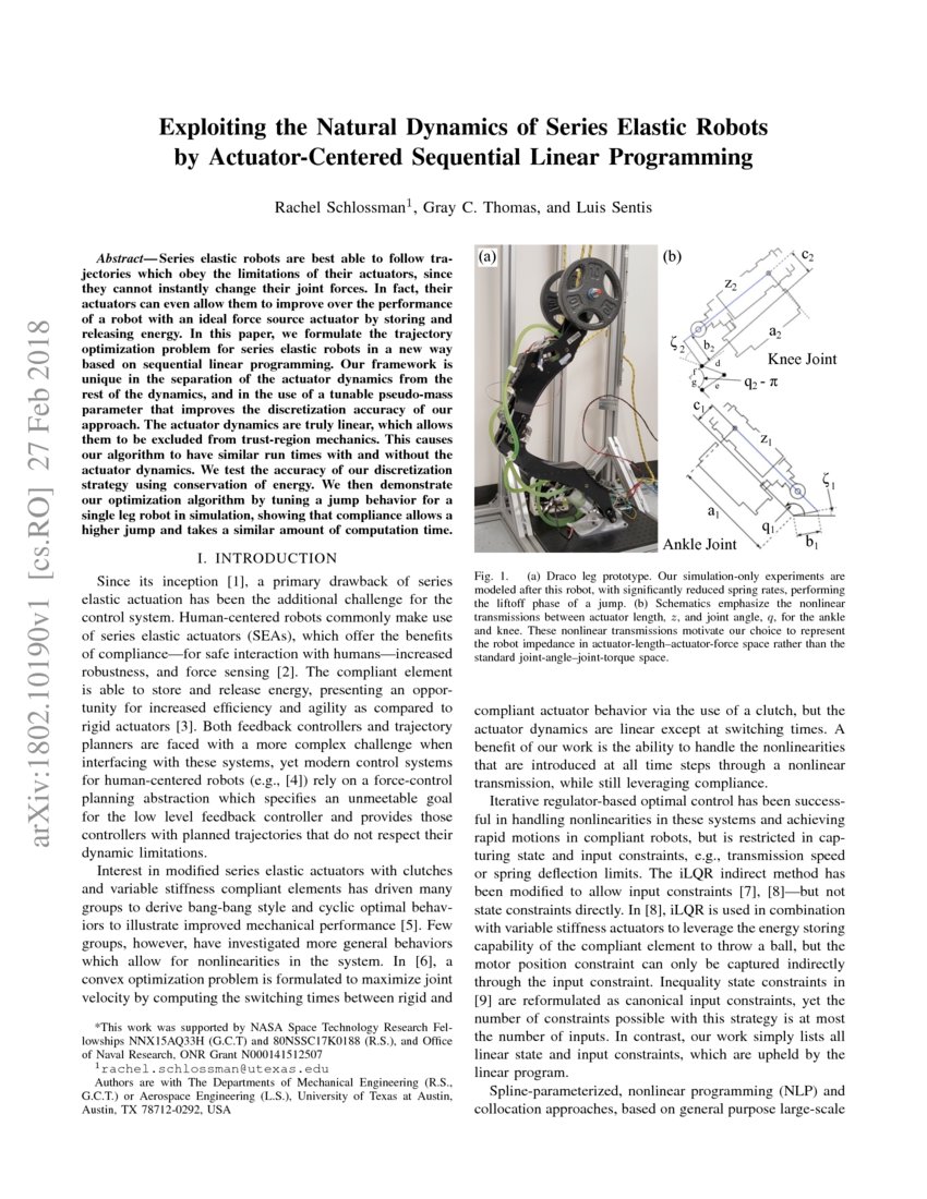 Exploiting the Natural Dynamics of Series Elastic Robots by Actuator ...