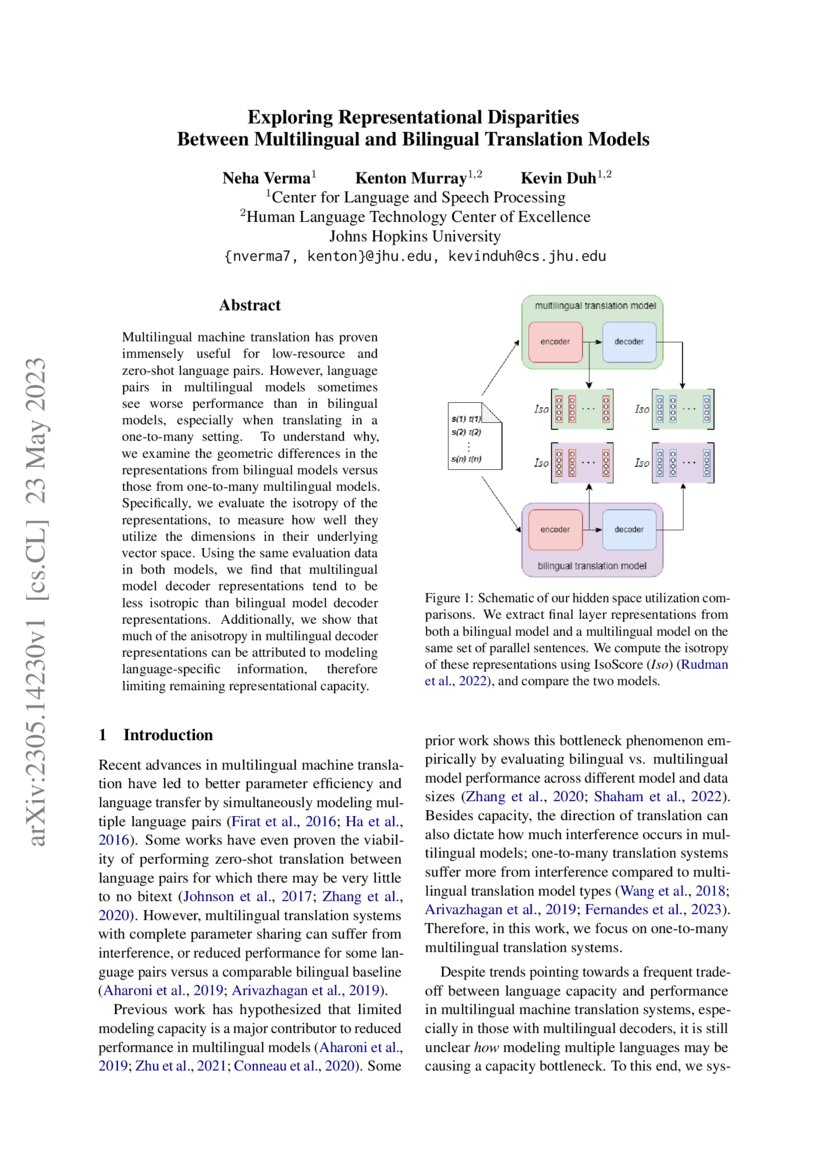 Exploring Representational Disparities Between Multilingual and ...