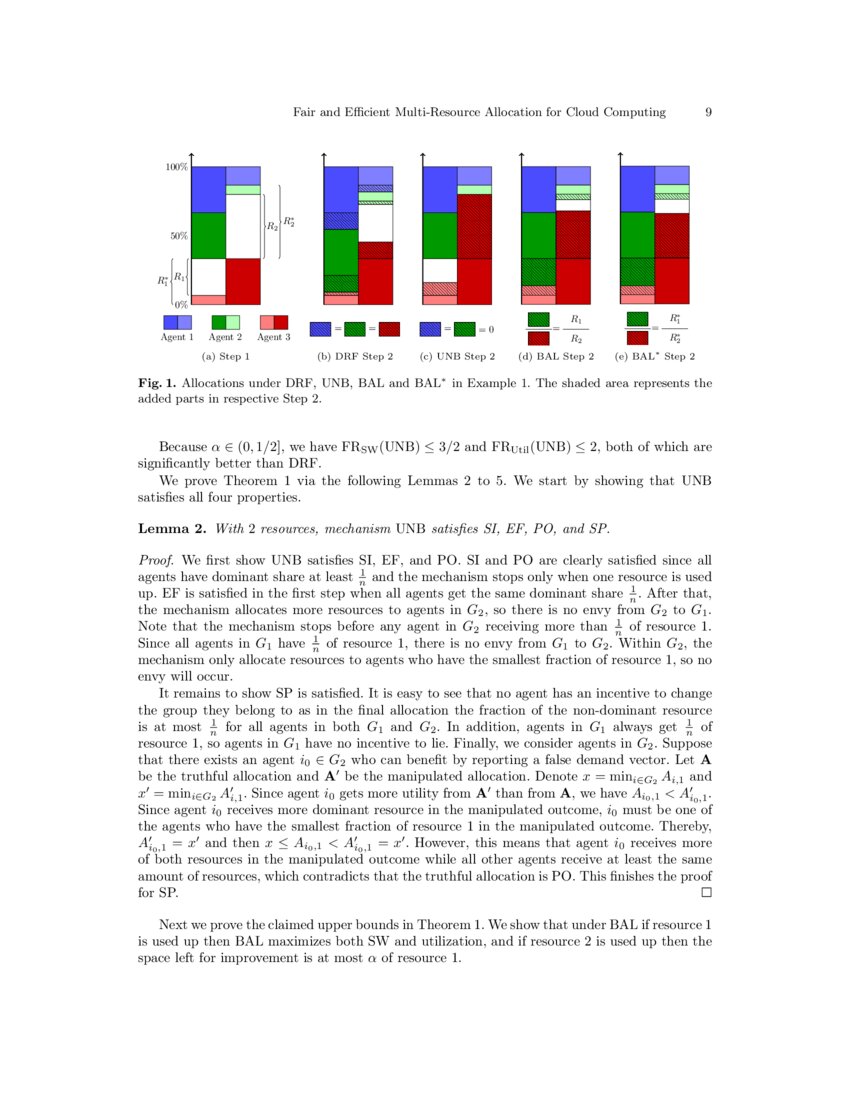 fair-and-efficient-multi-resource-allocation-for-cloud-computing-deepai