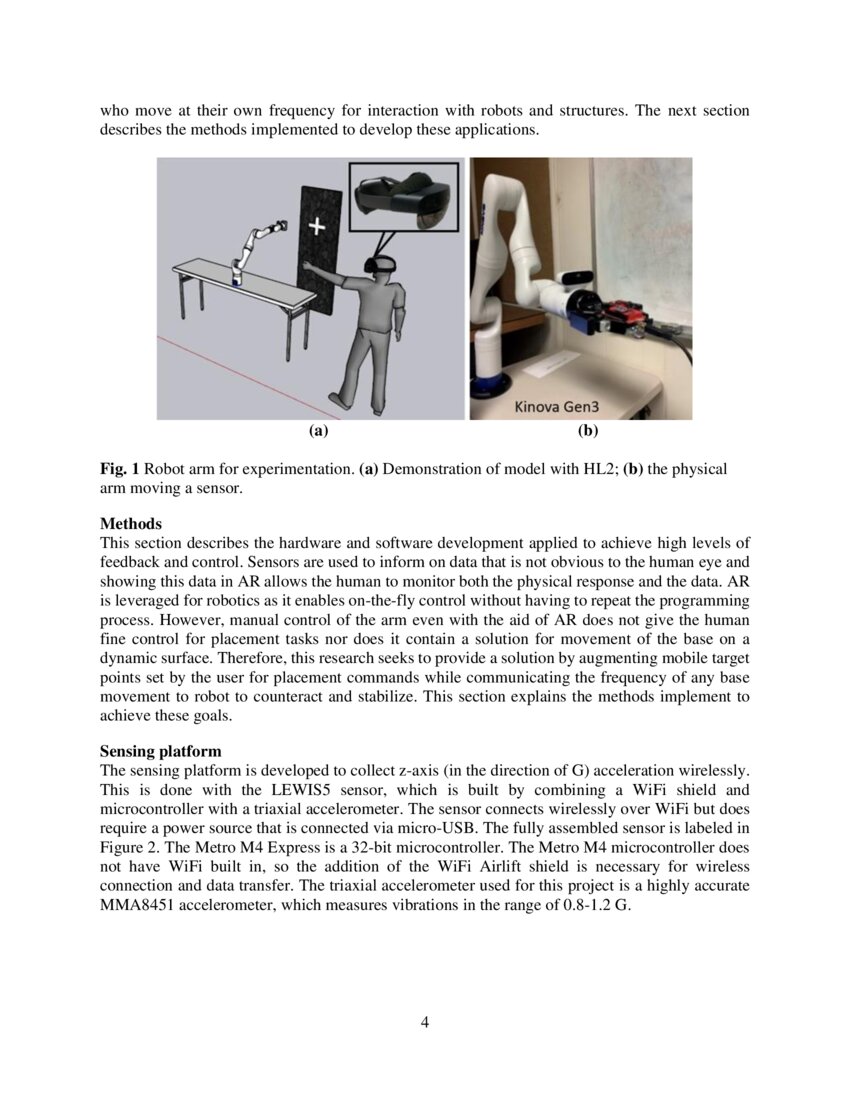 Feedback and Control of Dynamics and Robotics using Augmented Reality