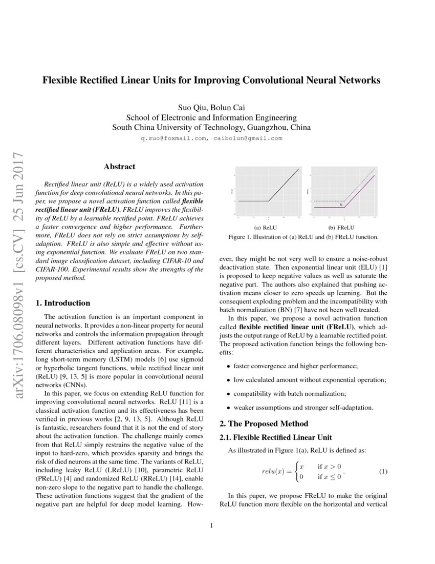 Flexible Rectified Linear Units for Improving Convolutional Neural