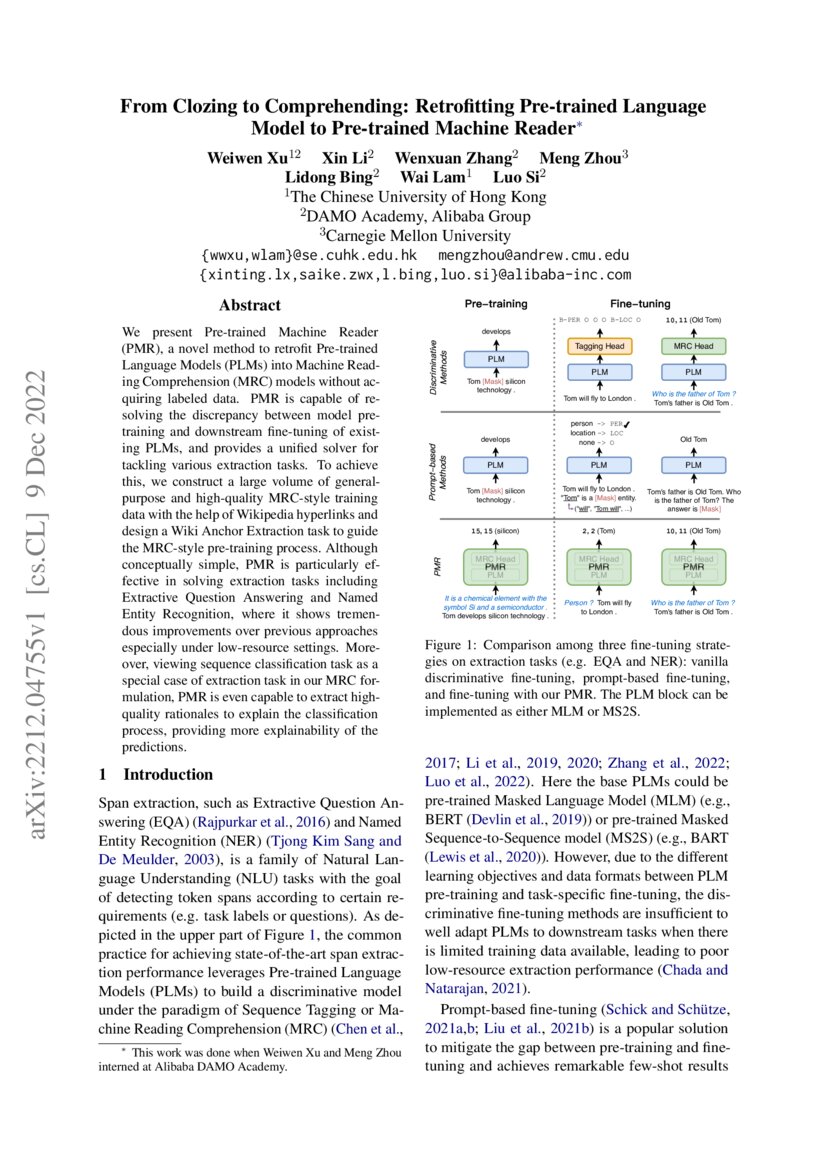 From Clozing to Comprehending: Retrofitting Pre-trained Language Model ...