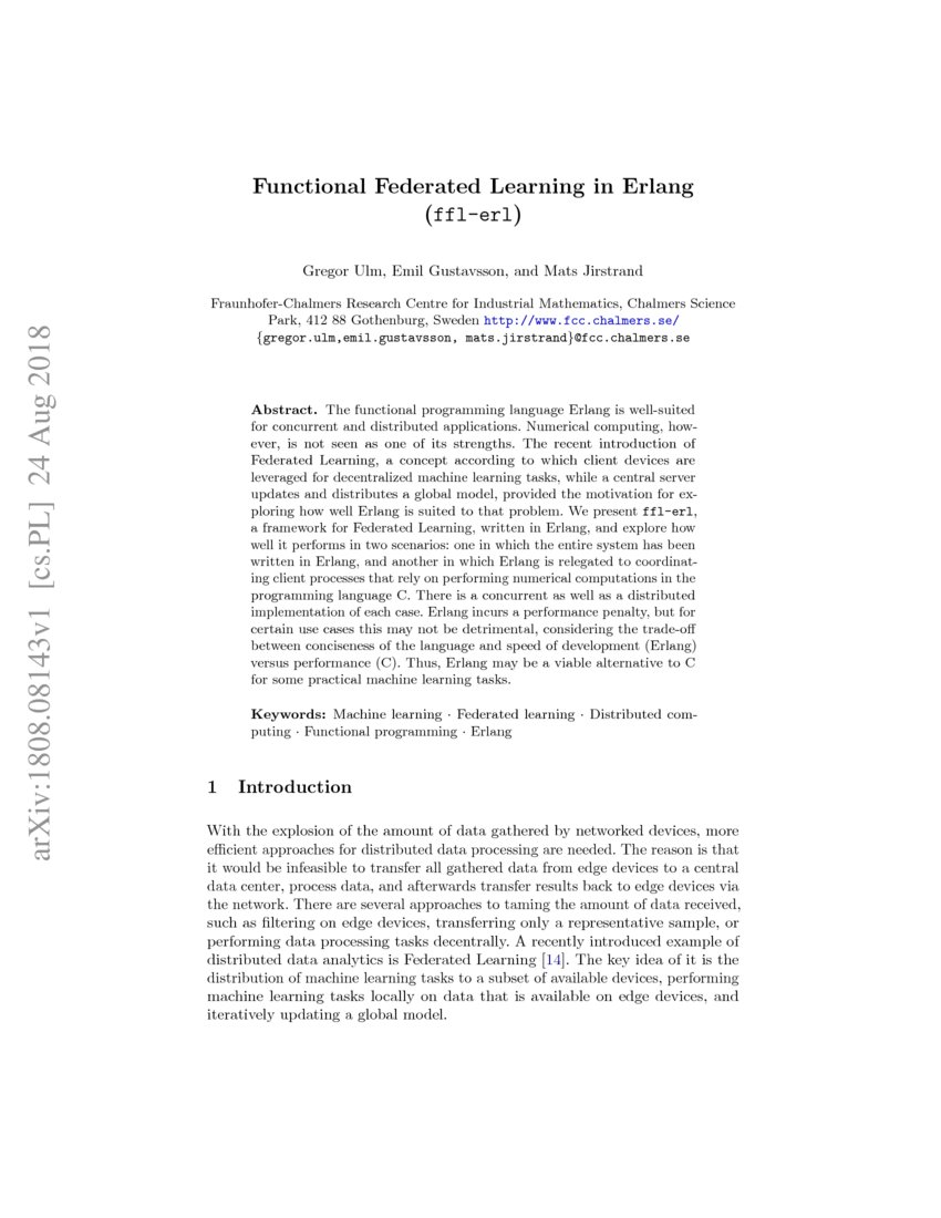 erlang machine learning