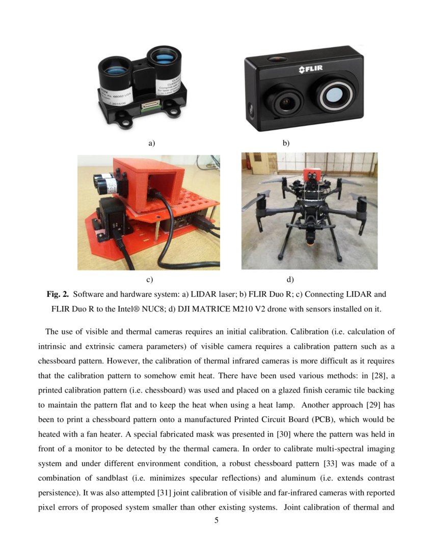 Fusion of Real Time Thermal Image and 1D/2D/3D Depth Laser Readings for
