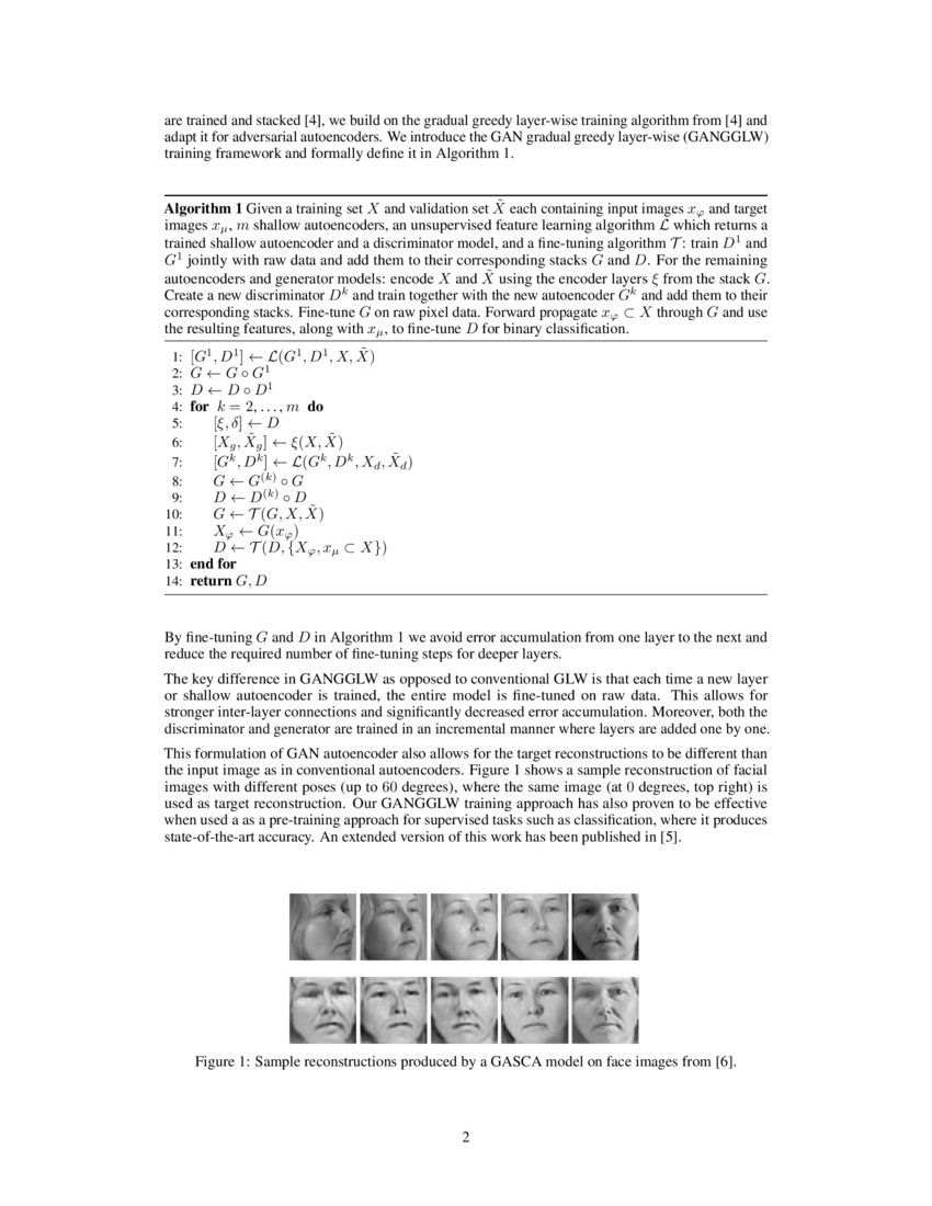 Generative Adversarial Stacked Autoencoders | DeepAI