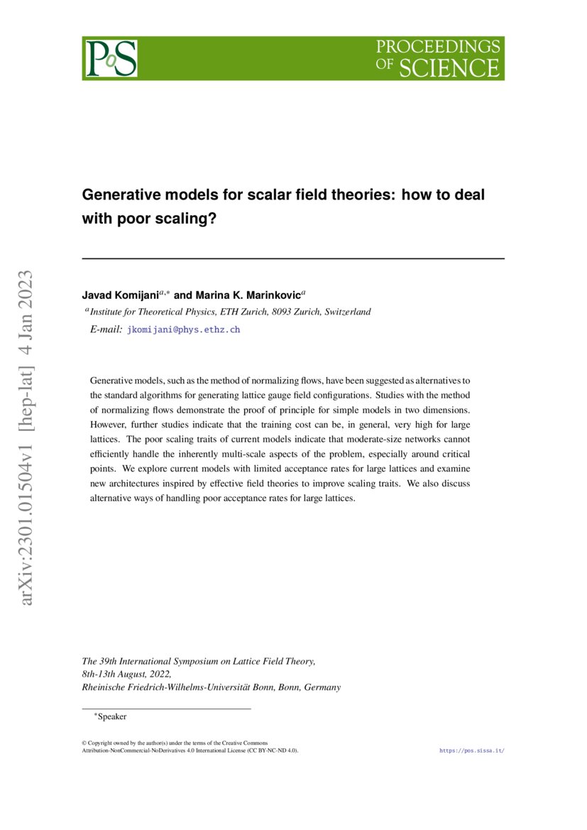 Generative models for scalar field theories: how to deal with poor ...
