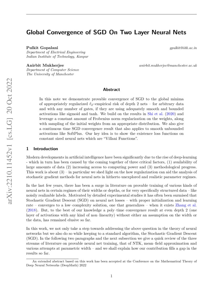 global-convergence-of-sgd-on-two-layer-neural-nets-deepai