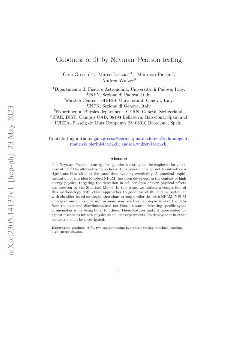 Pearson Testing