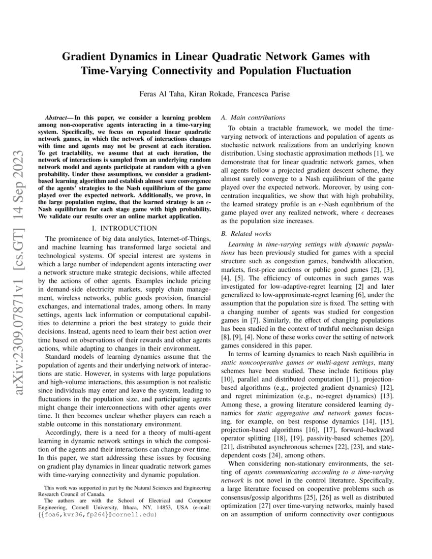 Gradient Dynamics in Linear Quadratic Network Games with TimeVarying
