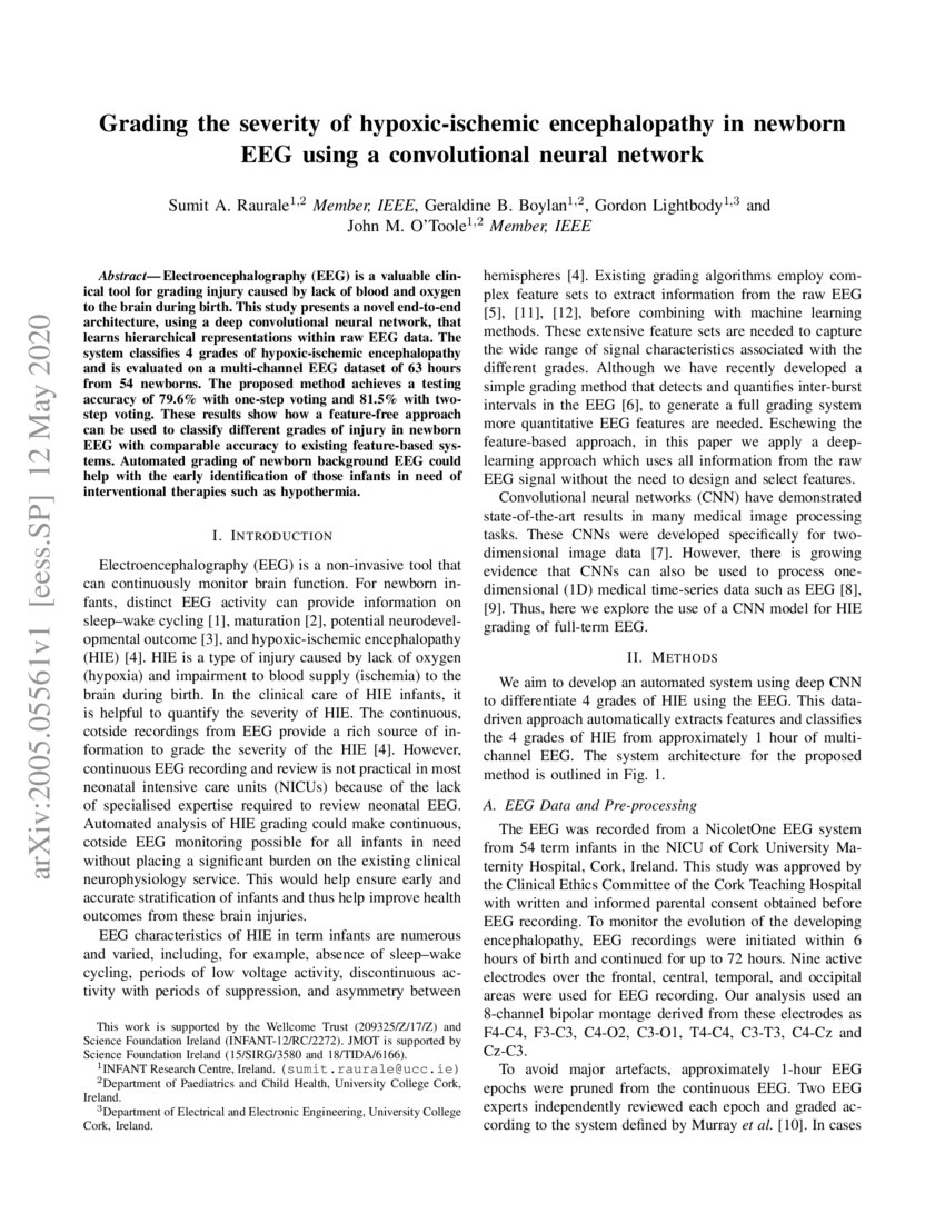 Grading the severity of hypoxicischemic encephalopathy in newborn EEG