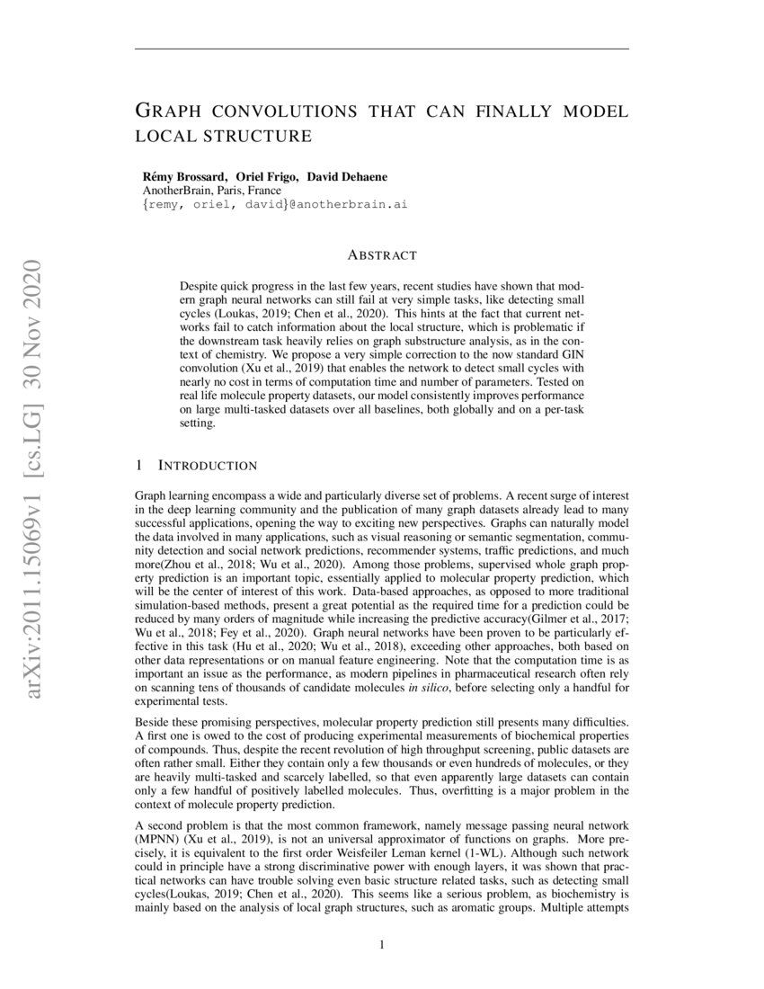 Graph convolutions that can finally model local structure | DeepAI