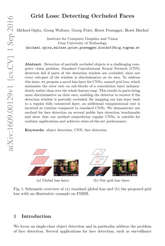 Grid Loss Detecting Occluded Faces DeepAI
