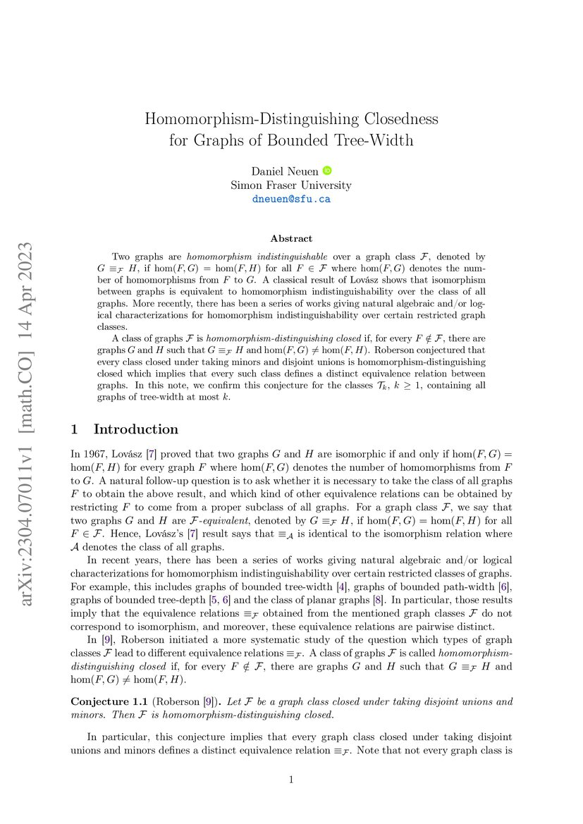 HomomorphismDistinguishing Closedness for Graphs of Bounded TreeWidth