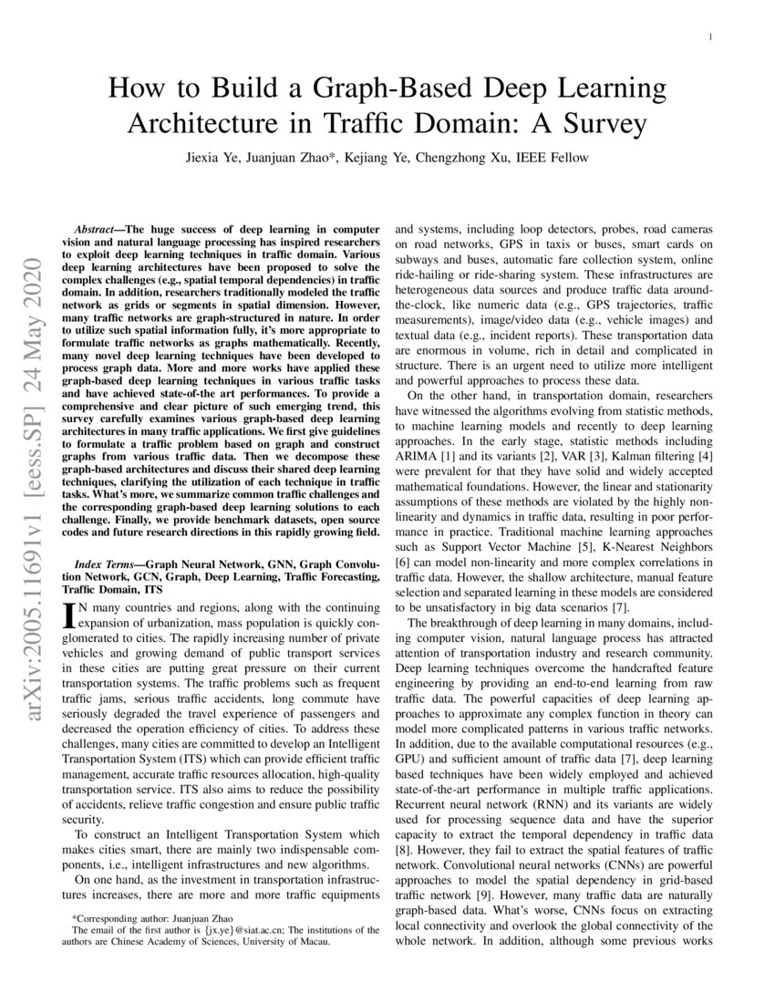 How to Build a Graph-Based Deep Learning Architecture in Traffic Domain ...