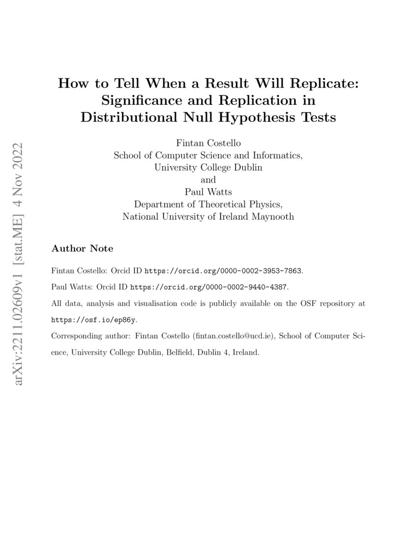 How to Tell When a Result Will Replicate Significance and Replication