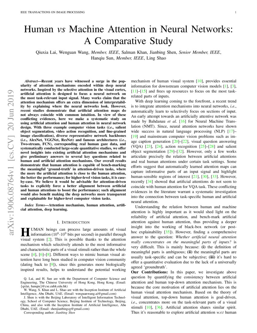 Human vs Machine Attention in Neural Networks: A Comparative Study | DeepAI