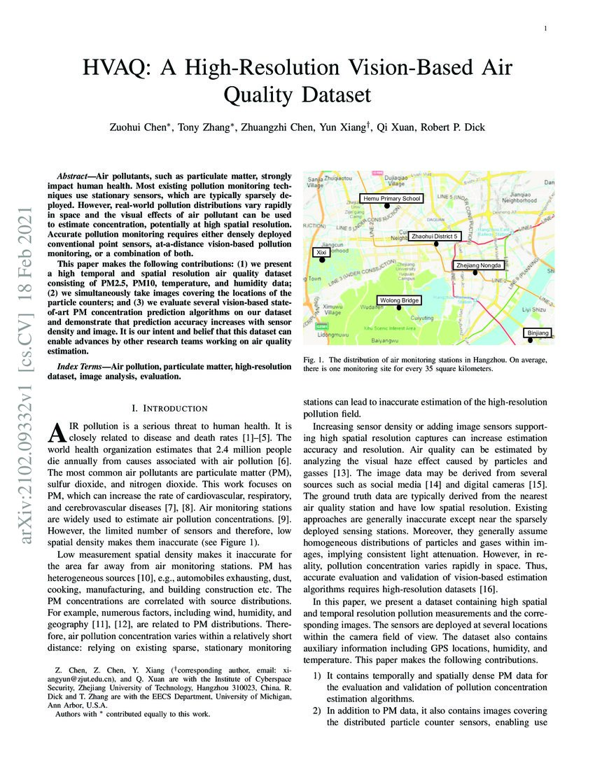 HVAQ A HighResolution VisionBased Air Quality Dataset DeepAI