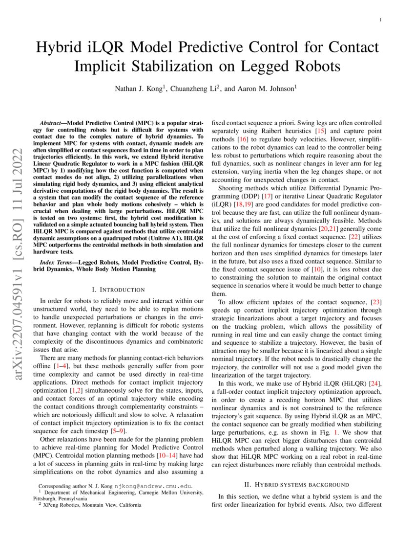 Fast Contact-Implicit Model Predictive Control – ROIQZ