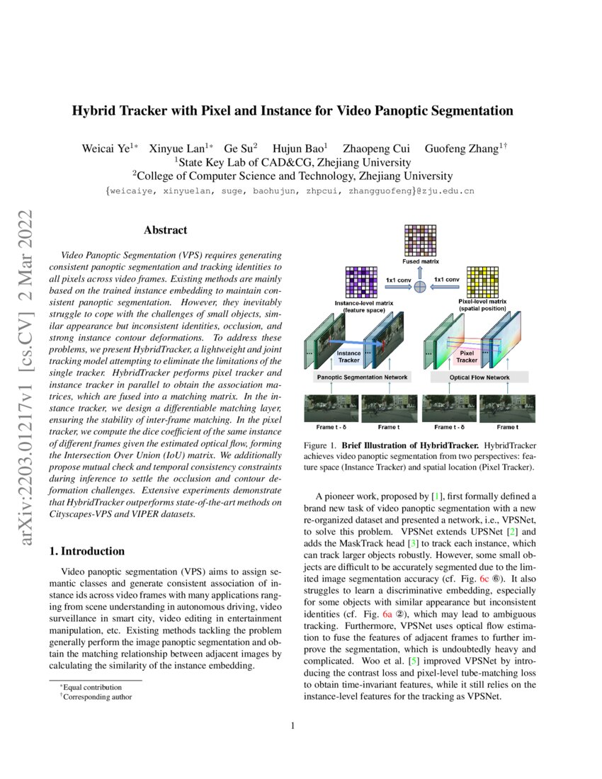 Hybrid Tracker with Pixel and Instance for Video Panoptic Segmentation ...