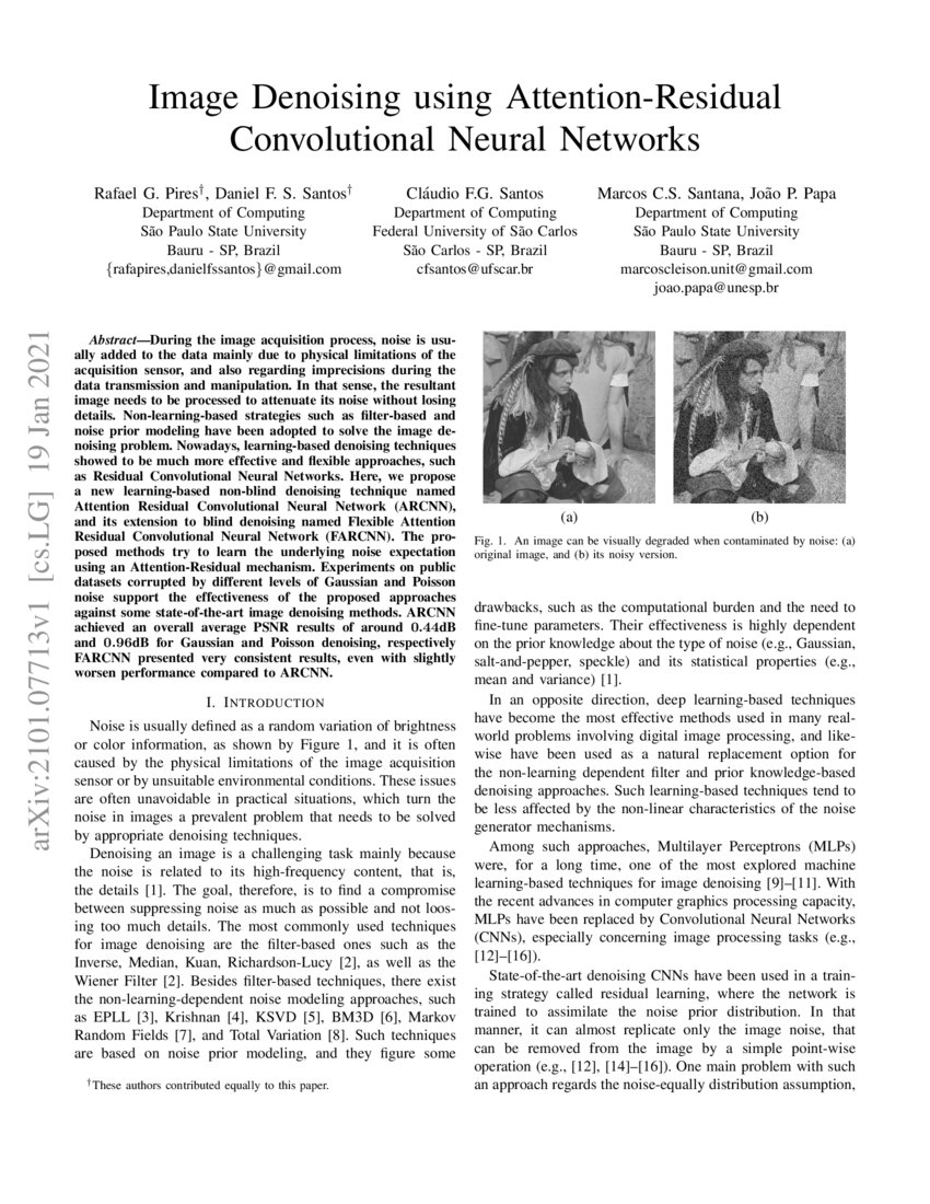 Image Denoising using Attention-Residual Convolutional Neural Networks ...