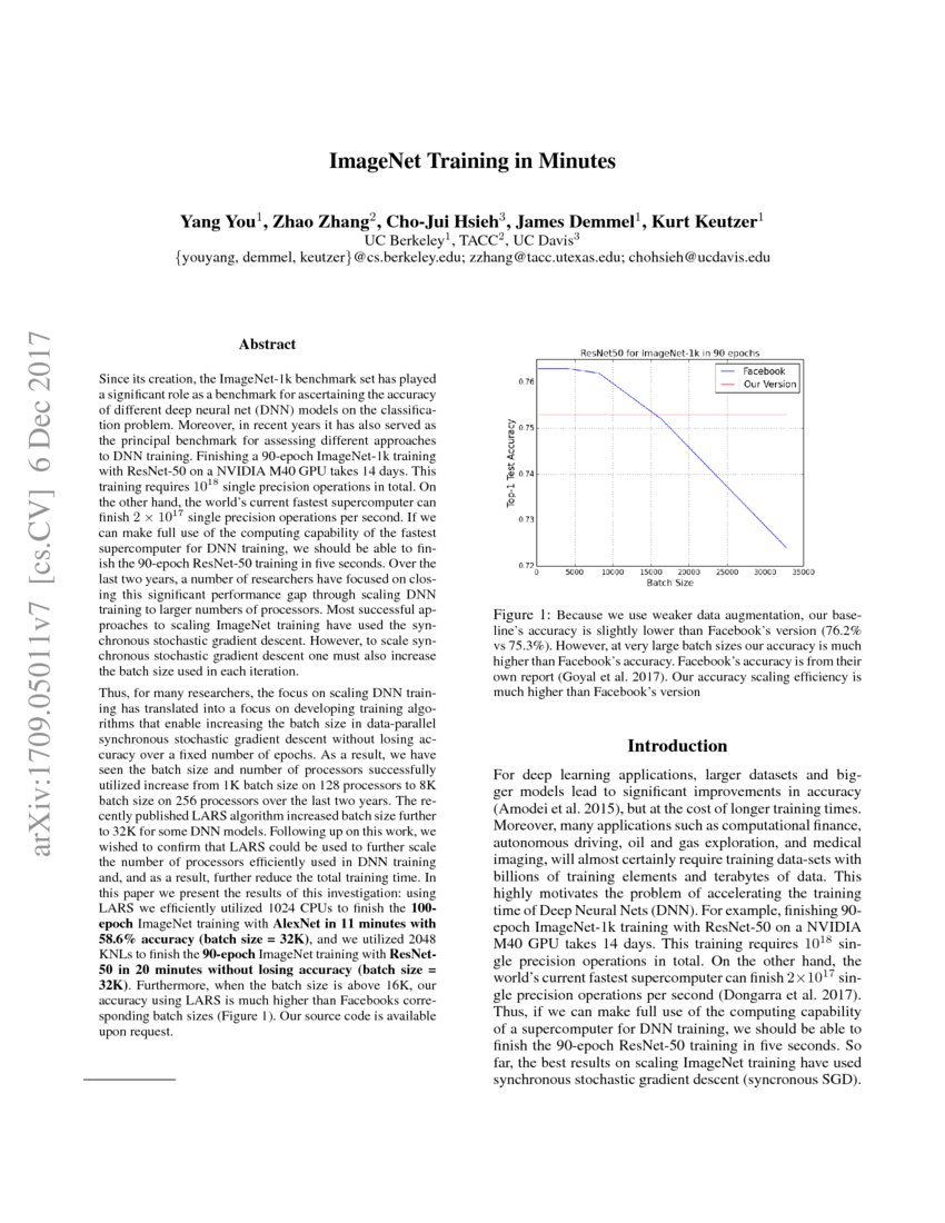 Training in Minutes DeepAI
