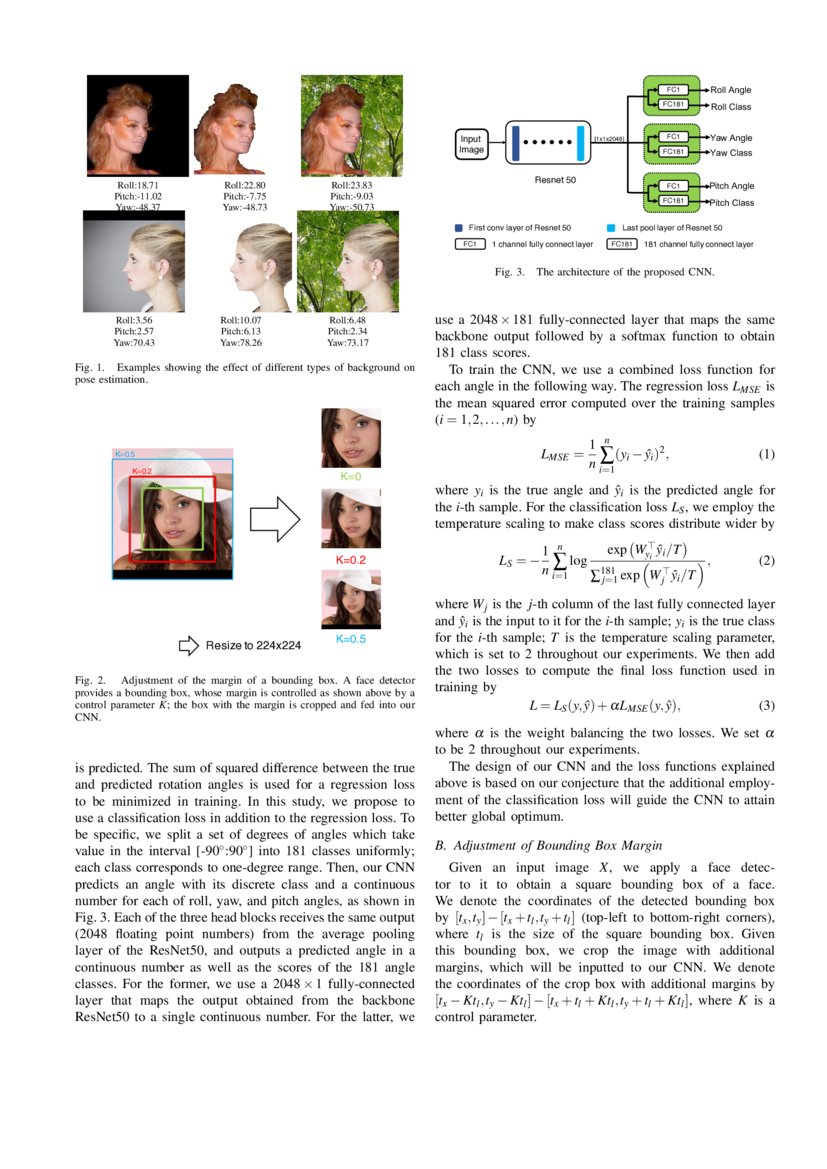 Improving Head Pose Estimation with a Combined Loss and Bounding Box ...
