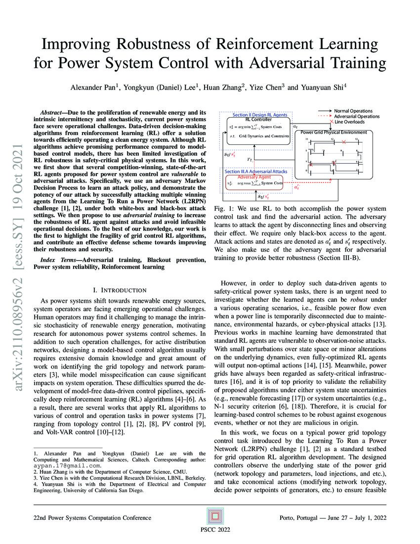Improving Robustness of Reinforcement Learning for Power System Control ...