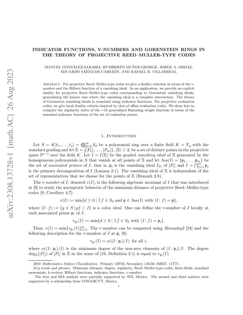 Indicator functions, vnumbers and Gorenstein rings in the theory of