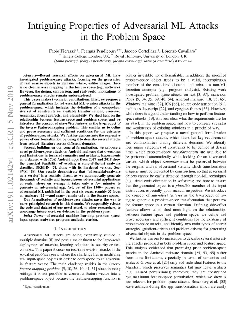 intriguing-properties-of-adversarial-ml-attacks-in-the-problem-space