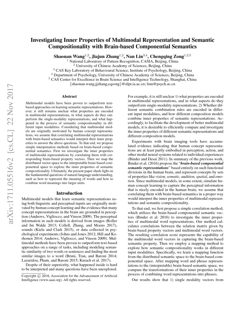 Investigating Inner Properties of Multimodal Representation and ...