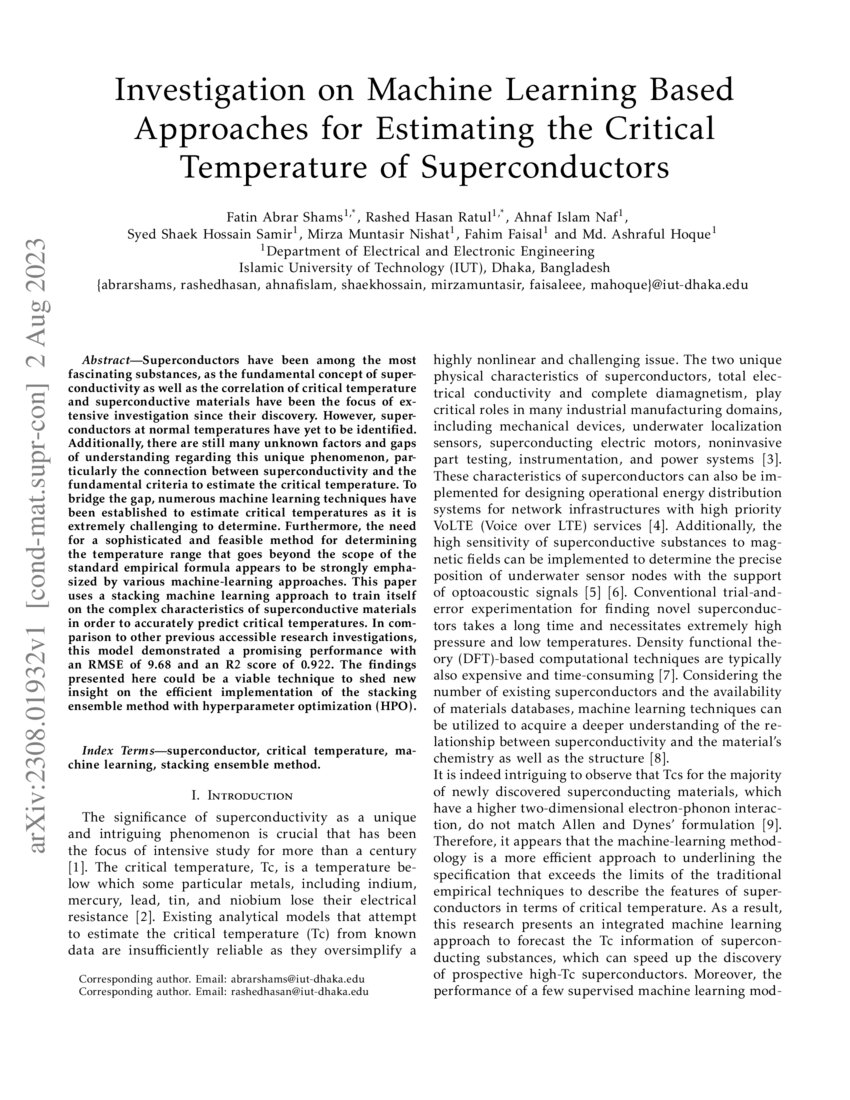 Investigation on Machine Learning Based Approaches for Estimating the ...