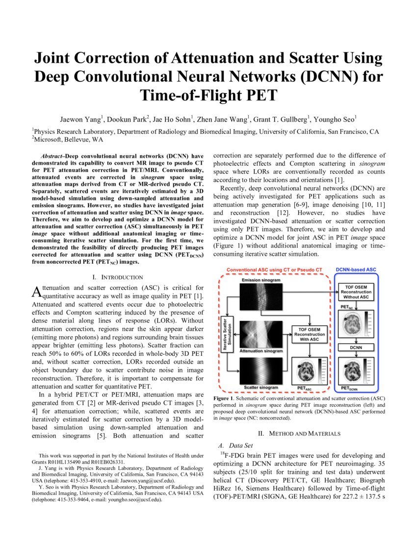 Joint Correction of Attenuation and Scatter Using Deep Convolutional ...