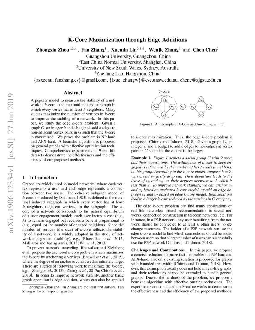 KCore Maximization through Edge Additions DeepAI