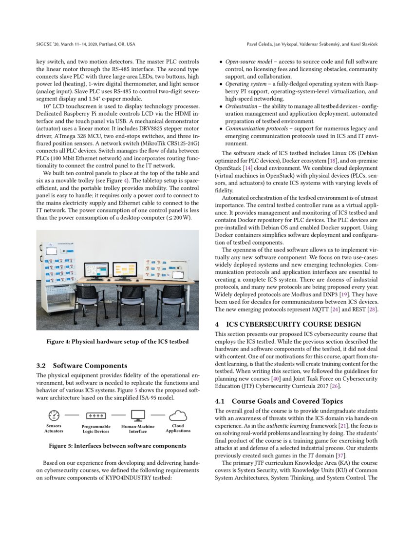 KYPO4INDUSTRY A Testbed for Teaching Cybersecurity of Industrial