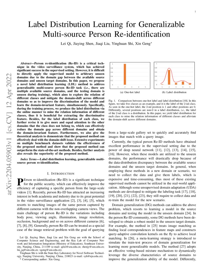 Label Distribution Learning for Generalizable Multisource Person Re
