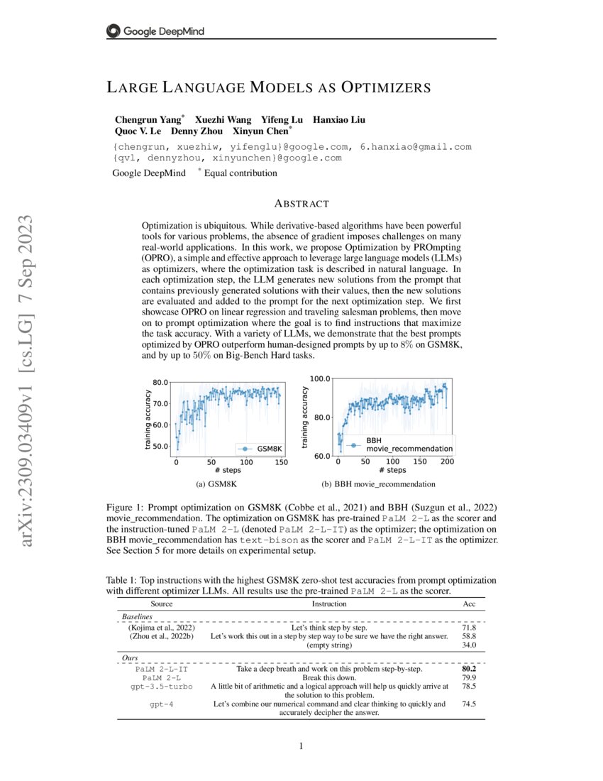 Large Language Models As Optimizers Deepai Large Language Models As Optimizers Deepai