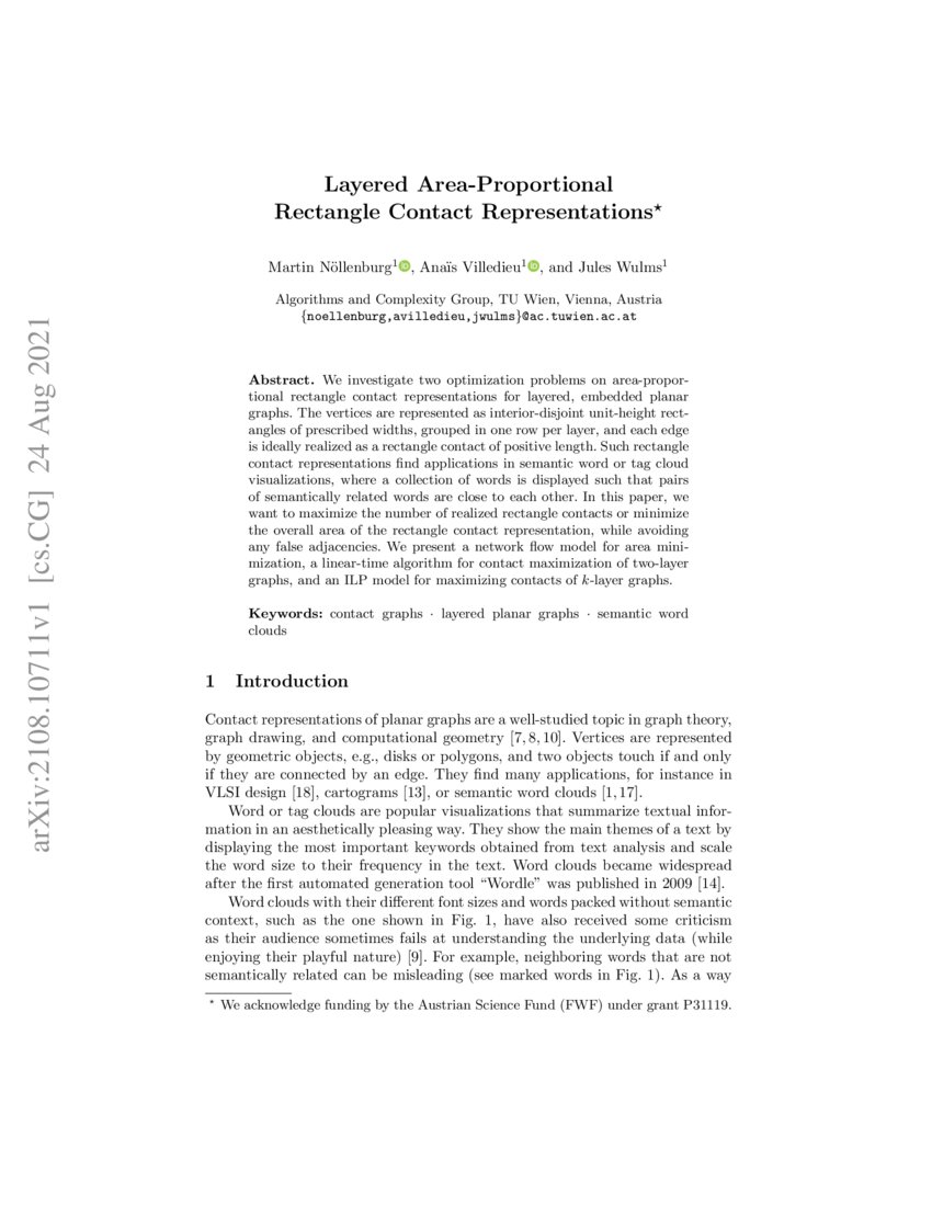 Layered Area-Proportional Rectangle Contact Representations | DeepAI