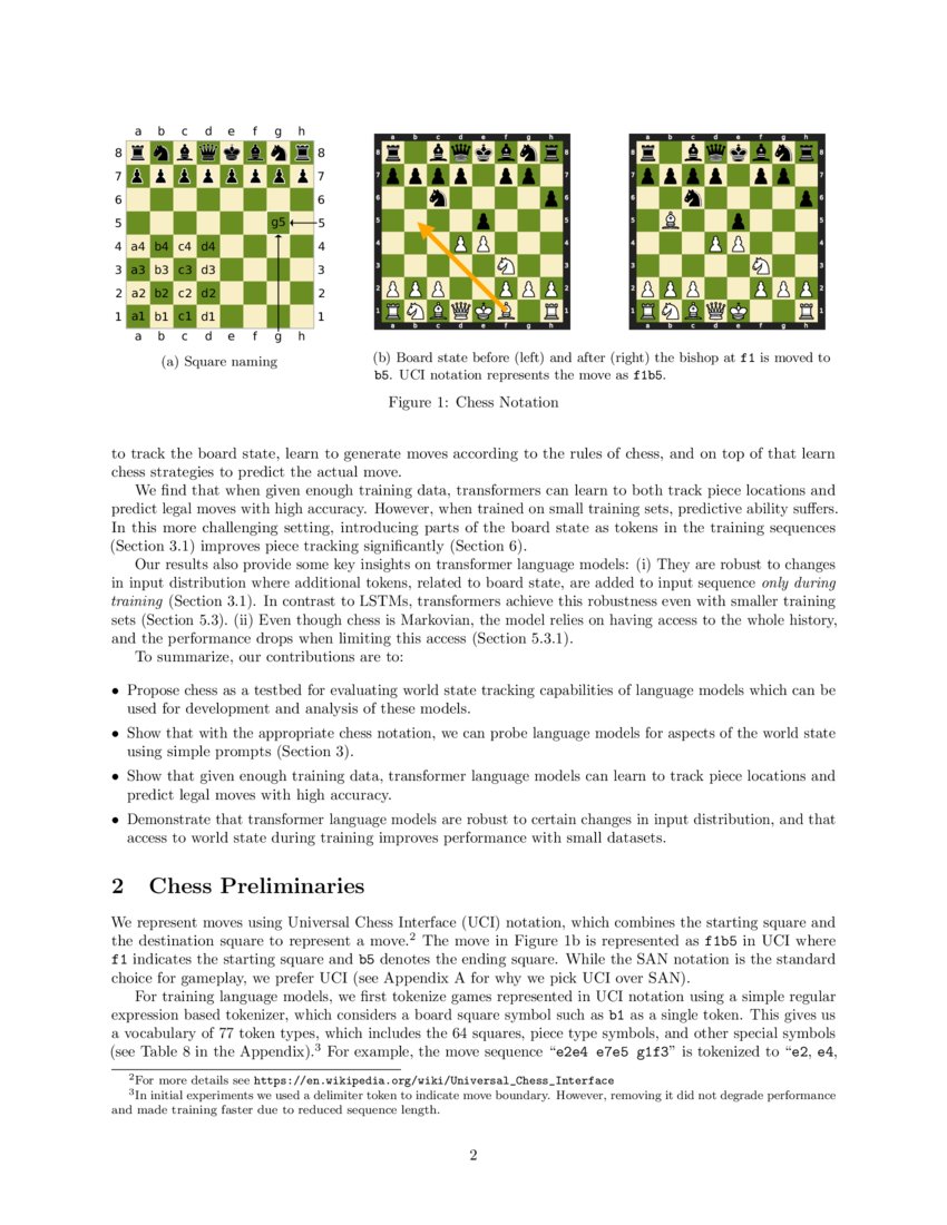 Learning Chess Blindfolded Evaluating Language Models on State
