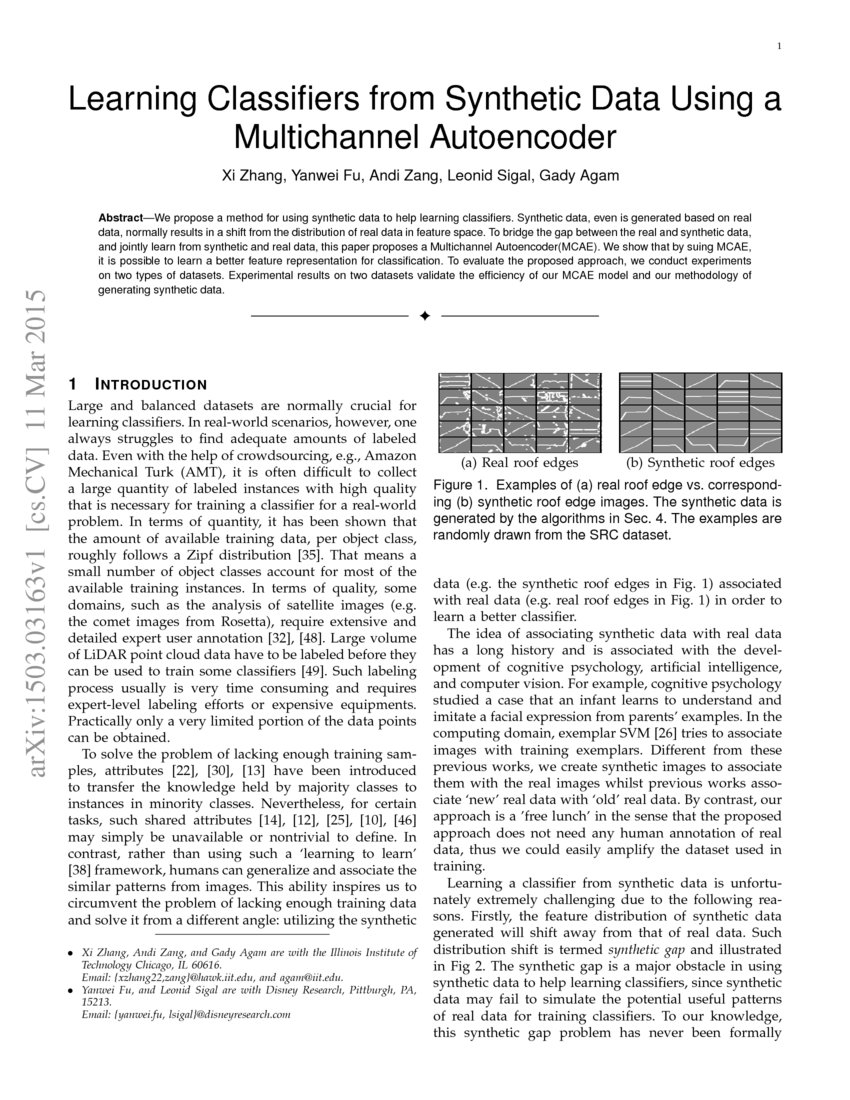 Learning Classifiers from Synthetic Data Using a Multichannel ...