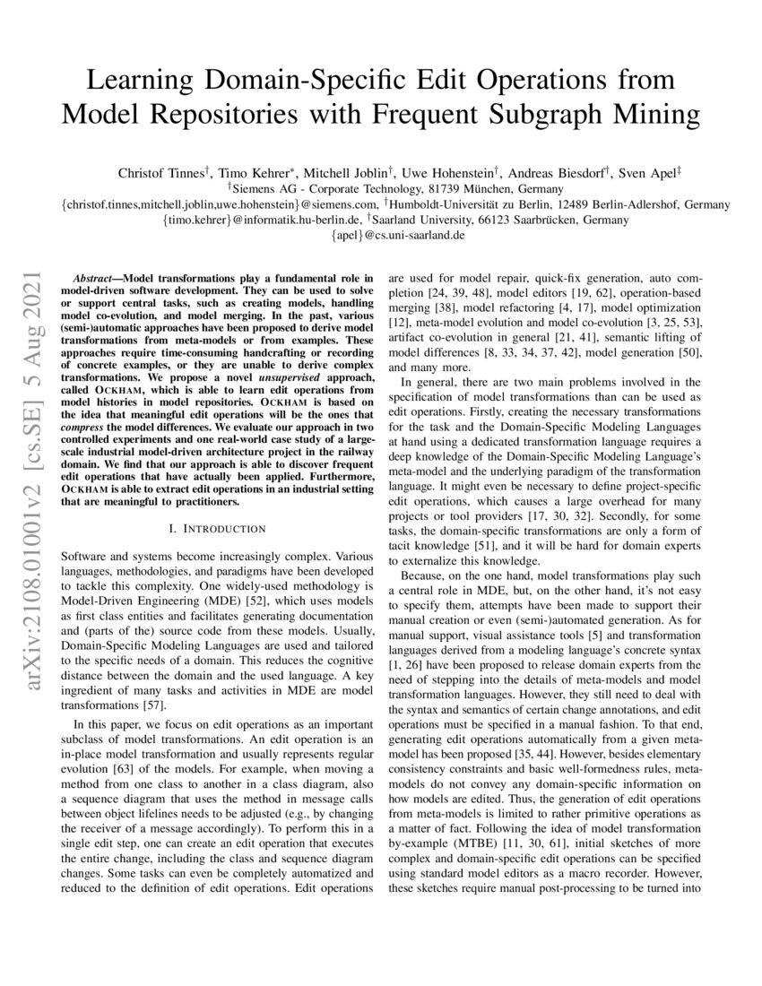 Learning Domain-Specific Edit Operations from Model Repositories with ...