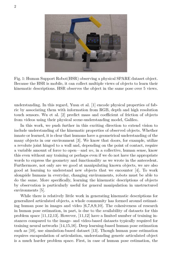 Learning Kinematic Descriptions using SPARE Simulated and Physical